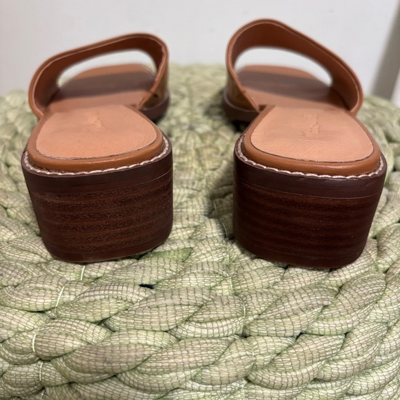 Madewell The Cassady Mule Tan Desert Camel Leather Slip On Low Heel Sandals NWOB - Picture 8 of 11